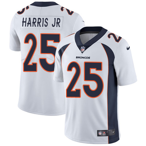 Nike Broncos #25 Chris Harris Jr White Men's Stitched NFL Vapor Untouchable Limited Jersey - Click Image to Close
